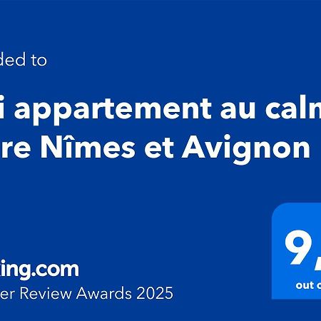 Joli Appartement Au Calme Entre Nimes Et Avignon Meynes ภายนอก รูปภาพ